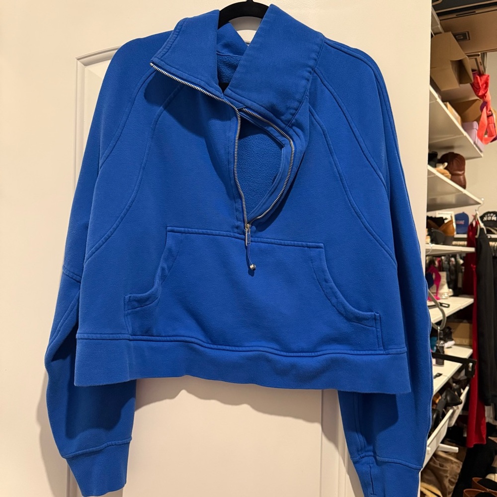 Blue Quarter-Zip Pullover